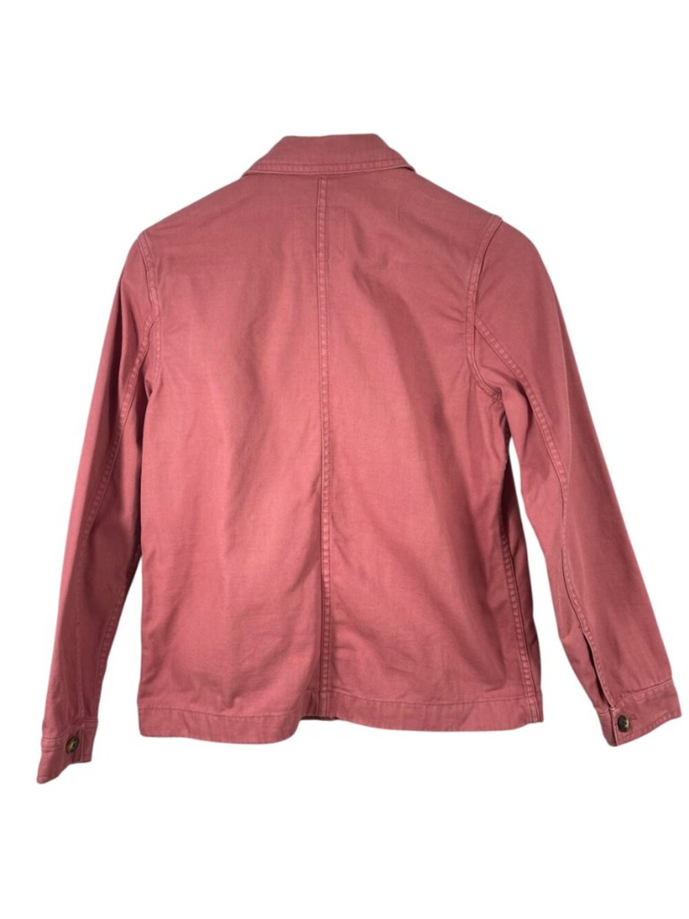 Madewell Pink Cotton Chore Jacket XS Utility Barn Coat Cropped - Picture 3 of 12